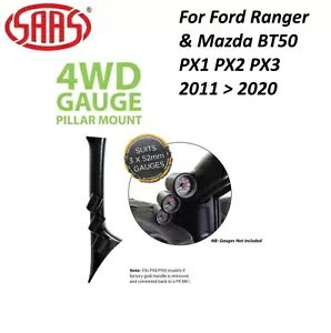SAAS �Q�[�W�s���[�|�b�h �t�H�[�h PX1 PX2 PX3 �����W���[ 3 X 52mm �Q�[�W 2011 - 2020�p SAAS Gauge Pillar Pod for Ford PX1 PX2 PX3 Ranger 3 X 52mm Gauges 2011 - 2020 �y���s�A���i�z