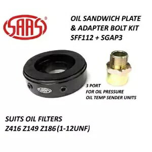 SAAS SGAP3 SFF112 �I�C���A�_�v�^�[ �T���h�C�b�`�v���[�g F/�����v���X Z416 Z149 Z186�p SAAS SGAP3 SFF112 Oil Adaptor Sandwich Plate F/Oil Temp Press for Z416 Z149 Z186 �y���s�A���i�z