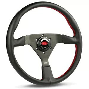 SAAS XeAO zC[ U[bg 350mm ADR ubN X|[N bh [ Xeb` SAAS Steering Wheel Leatherette 350mm ADR Black Spoke Red Euro Stitch