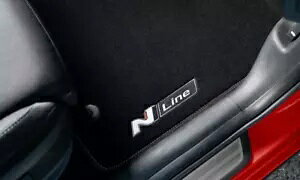 q_C i30 N-Line e[[h J[ybg tA }bg 4 Zbg 2021 Nȍ~ Genuine Hyundai i30 N-Line Tailored Carpet Floor Mats Set Of 4 2021 - Onwards