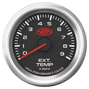 SAAS rCxv 0°-900° 52mm ubN }bX V[Y 3 SAAS Exhaust Temp Gauge 0°-900° 52mm Black Muscle Series 3