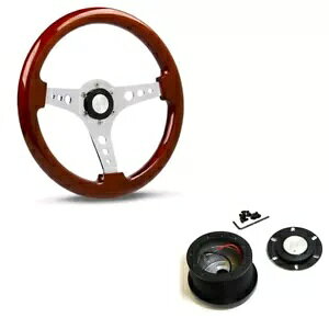 SAAS ؖڒX|[c 14 C`XeAOzC[ & {XLbg tH[h t@R XY 1970-72p SAAS Wood Grain Sports 14" Steering Wheel & Boss Kit For Ford Falcon XY 1970-72
