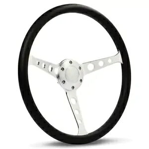 SAAS �X�e�A�����O�z�C�[�� �|�� 15 �C���` ADR �N���V�b�N �u���b�V���A���C ���t�� SAAS Steering Wheel Poly 15 ADR Classic Brushed Alloy With Holes �y���s�A���i�z