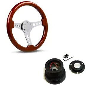 SAAS ؖڒNVbN 14 C`XeAOzC[ & {XLbg tH[h t@R XR XT p SAAS Wood Grain Classic 14" Steering Wheel & Boss Kit For Ford Falcon XR XT
