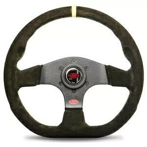 SAAS XeAO zC[ XG[h sX^ 13"/330mm CWP[^[ R^[h Obv CG[ Xeb` SAAS Steering Wheel Suede Pista 13"/330mm Indicator Contoured Grip Yellow Stitch