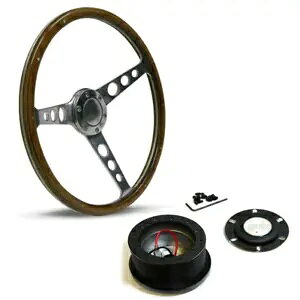 SAAS �N���V�b�N�E�b�h 380mm �X�e�A�����O�z�C�[�� & �{�X�L�b�g �t�H�[�h �t�@���R�� XA 1972-1973�p SAAS Classic Wood 380mm Steering Wheel & Boss Kit For Ford Falcon XA 1972-1973