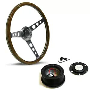 SAAS �N���V�b�N�E�b�h 380mm �X�e�A�����O�z�C�[�� & �{�X�L�b�g �t�H�[�h �t�@���R�� XW 1969-1970�p SAAS Classic Wood 380mm Steering Wheel & Boss Kit For Ford Falcon XW 1969-1970