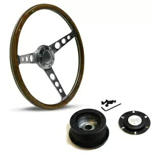 SAAS NVbN Ebh 380mm XeAO zC[ & nu A_v^[ z[f{ 1971-1980 p SAAS Classic Wood 380mm Steering Wheel & Hub Adapter For Holden HQ 1971-1980