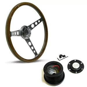 SAAS �N���V�b�N�E�b�h 380mm �X�e�A�����O�z�C�[�� & �{�X�L�b�g �t�H�[�h �t�@���R�� XY 1970-1972�p SAAS Classic Wood 380mm Steering Wheel & Boss Kit For Ford Falcon XY 1970-1972
