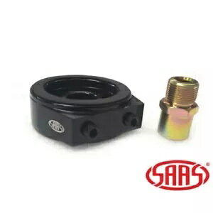 SAAS ubN IC A_v^[ / ܂͖vpThCb` v[g SAAS Black Oil Adapter / Sandwich Plate for Oil Pressure and or Oil Temp Gauge
