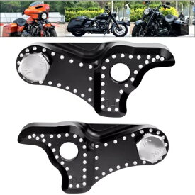 2 インチ ロワリング ブロック キット ブラック ハーレー ストリート ロードキング エレクトラグライドに適合 2 Inch Lowering Blocks Kit Black fits For Harley Street Road King Electra Glide