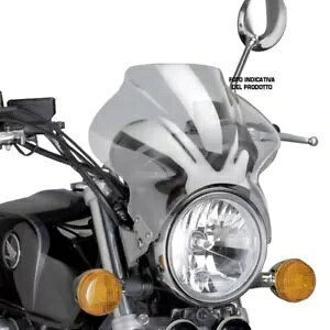 PUIG ���j�o�[�T�� �X�N���[�� �g���C�A���t �X�g���[�g �c�C�� 900 2016 - 2022 ���C�g�X���[�N�p PUIG UNIVERSAL SCREEN FOR TRIUMPH STREET TWIN 900 2016 - 2022 LIGHT SMOKE �y���s�A���i�z