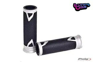 Puig Obv WJ }n MT-07 14-18 Vo[-119MM PUIG GRIPS RADIKAL FOR YAMAHA MT-07 14-18 SILVER-119MM