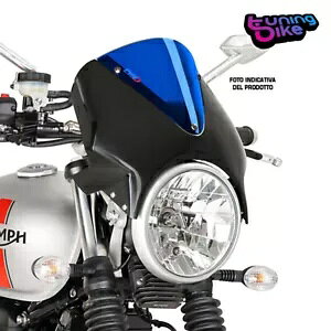 v[`tgV[hwMOD.rW JTL W800 11' - 17' ubN-u[- PUIG WINDSHIELD UNIV. MOD. VISION FOR KAWASAKI W800 11' - 17' BLACK-BLUE-