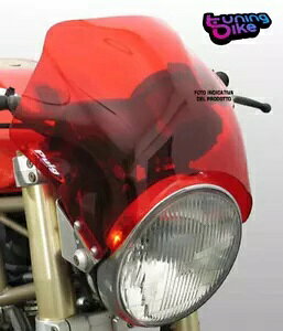 v[`tgV[hwMOD.v^[ JTL W800 11' - 17' bh- PUIG WINDSHIELD UNIV. MOD. RAPTOR FOR KAWASAKI W800 11' - 17' RED-