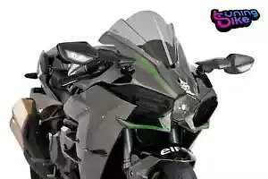 PUIG [VO XN[ JTL jW H2 J[{ 17 CgX[N PUIG RACING SCREEN FOR KAWASAKI NINJA H2 CARBON 17 LIGHT SMOKE