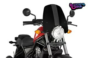 PUIG �X�N���[�� �l�C�L�b�h N.G.�c�[�����O�z���_ CMX500 REBEL 2021 �u���b�N PUIG SCREEN NAKED N.G. TOURING HONDA CMX500 REBEL 2021 BLACK �y���s�A���i�z