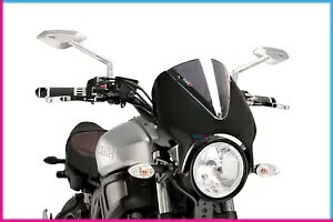 PUIG �X�N���[�� ���g�� ���}�n XSR700 2020 ���C�g�X���[�N�J�[�{�� PUIG SCREEN RETRO YAMAHA XSR700 2020 LIGHT SMOKE-CARBON �y���s�A���i�z