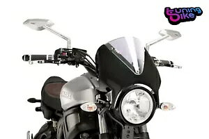 PUIG XN[ g }n XSR700 2021 NAJ[{ PUIG SCREEN RETRO YAMAHA XSR700 2021 CLEAR-CARBON