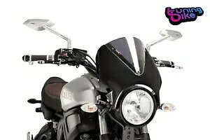 PUIG XN[ g }n XSR900 2021 CgX[NJ[{ PUIG SCREEN RETRO YAMAHA XSR900 2021 LIGHT SMOKE-CARBON