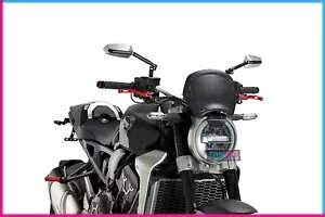 PUIG tgv[g z_ CB650R lIX|[cJtF 2020 }bgubN PUIG FRONT PLATE HONDA CB650R NEO SPORTS CAFE 2020 MATT BLACK