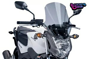 PUIG �c�[�����O �X�N���[�� �v���X �z���_ NC750S 2021 ���C�g�X���[�N PUIG TOURING SCREEN PLUS HONDA NC750S 2021 LIGHT SMOKE