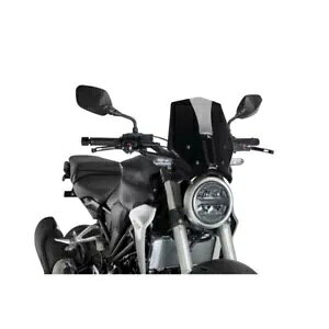 PUIG X|[cXN[ z_ CB 300 R lIX|[cJtF 2018 - 2023 ubN 9734N PUIG SPORT SCREEN FOR HONDA CB 300 R NEO SPORTS CAFE 2018 - 2023 BLACK 9734N