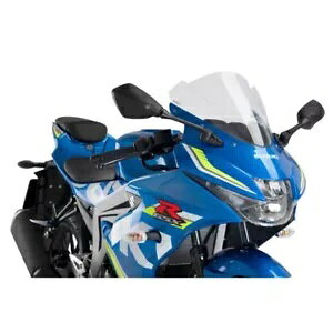 PUIG Z-���[�V���O �X�N���[�� �X�Y�L GSX-R 125 2017 - 2023 �N���A 9721W �ɑΉ� PUIG Z-RACING SCREEN COMPATIBLE FOR SUZUKI GSX-R 125 2017 - 2023 CLEAR 9721W �y���s�A���i�z