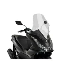 �t�����g�K���X V-TECH ���C�� �c�[�����O PUIG �z���_ PCX 125 2021 - 2023 �N���A 20637W- WINDSHIELD V-TECH LINE TOURING PUIG FOR HONDA PCX 125 2021 - 2023 CLEAR 20637W- �y���s�A���i�z