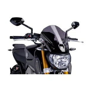 PUIG XN[ }n MT-09 850 Xg[g [ 2013 - 2016 _[NX[N 6861F PUIG SCREEN FOR YAMAHA MT-09 850 STREET RALLY 2013 - 2016 DARK SMOKE 6861F