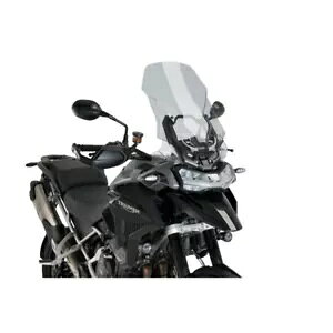 �t�����g�K���X Puig �g���C�A���t �^�C�K�[ 1200 �����[ �G�N�X�v���[���[ 2022 - 2023 �X���[�N 21336H- WINDSHIELD PUIG FOR TRIUMPH TIGER 1200 RALLY EXPLORER 2022 - 2023 SMOKE 21336H- �y���s�A���i�z