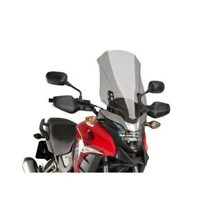 �t�����g�K���X �c�[�����O Puig �z���_ CB 500 X 2019 - 2021 �X���[�N�O���[ 8901H- WINDSHIELD TOURING PUIG FOR HONDA CB 500 X 2019 - 2021 SMOKE GRAY 8901H- �y���s�A���i�z
