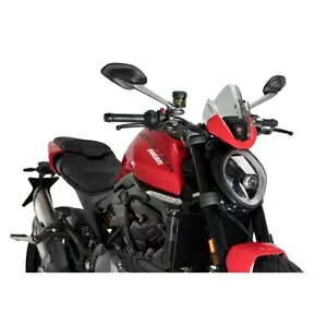 PUIG �X�|�[�c�X�N���[�� DUCATI MONSTER 937 PLUS 2021 - 2023 ���C�g�X���[�N 20688H PUIG SPORT SCREEN FOR DUCATI MONSTER 937 PLUS 2021 - 2023 LIGHT SMOKE 20688H �y���s�A���i�z