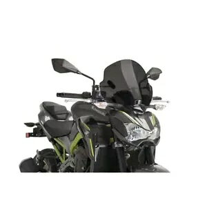 tgKXgh Puig JTL Z 650 2017 - 2019 _[NX[N 6407F- WINDSHIELD TREND PUIG FOR KAWASAKI Z 650 2017 - 2019 DARK SMOKE 6407F-