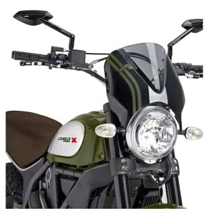 �t�����g�K���X Puig �h�D�J�e�B �X�N�����u���[ 800 �A�C�R�� �_�[�N 2020 - 2023 �u���b�N 7652H- WINDSHIELD PUIG FOR DUCATI SCRAMBLER 800 ICON DARK 2020 - 2023 BLACK 7652H- �y���s�A���i�z