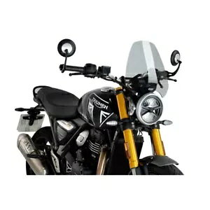 tgKXlCLbhNG SPORT PUIG gCAt Xs[h 400 2024 X[NO[ 21933H- WINDSHIELD NAKED N.G. SPORT PUIG FOR TRIUMPH SPEED 400 2024 SMOKE GREY 21933H-