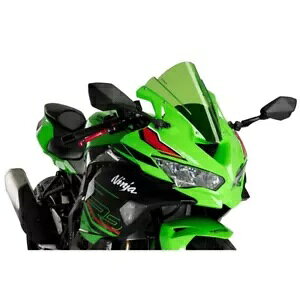 PUIG Z-[VO XN[ JTL ZX-4R jW 400 2024 O[ 21767V ɑΉ PUIG Z-RACING SCREEN COMPATIBLE FOR KAWASAKI ZX-4R NINJA 400 2024 GREEN 21767V