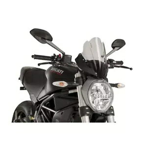 �h�D�J�e�B �����X�^�[ 1200/R 2016 - 2020 �X���[�N�O���[ 8900H �p�t�����g�K���X �X�|�[�c �v�C�O WINDSHIELD SPORT PUIG FOR DUCATI MONSTER 1200/R 2016 - 2020 SMOKE GREY 8900H- �y���s�A���i�z