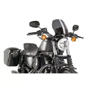 PUIG �X�N���[�� �n�[���[�_�r�b�h�\�� �X�|�[�c�X�^�[ 1200 �i�C�g�X�^�[ 2008 - 2012 �_�[�N�X���[�N PUIG SCREEN FOR HARLEY DAVIDSON SPORTSTER 1200 NIGHTSTER 2008 - 2012 DARK SMOKE �y���s�A���i�z