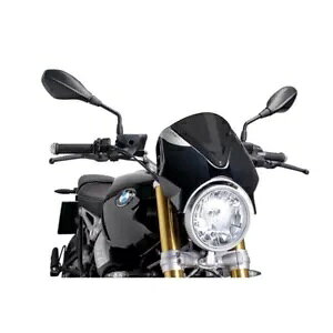 PUIG EBhXN[ g BMW R NINE T 1200 2014 - 2016 ubN 7012F ɑΉ PUIG WINDSCREEN RETRO COMPATIBLE FOR BMW R NINE T 1200 2014 - 2016 BLACK 7012F