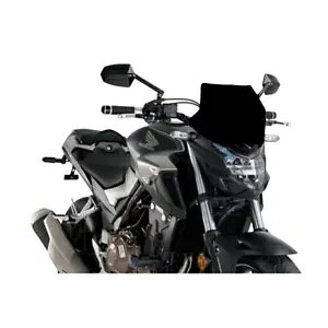 �t�����g�K���X�l�C�L�b�hNG SPORT PUIG �z���_ CB 500 F 2019 - 2021 �u���b�N 21412N- WINDSHIELD NAKED N.G. SPORT PUIG FOR HONDA CB 500 F 2019 - 2021 BLACK 21412N-
