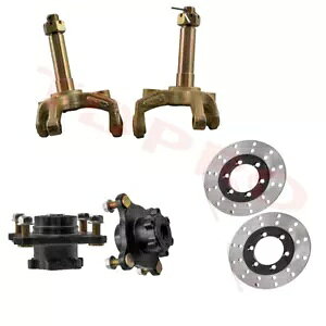 S[J[g 4 X^bhzC[nuXeAOibNtgu[L[^[ 110cc 125cc ATV Go Kart 4 Stud Wheel Rim Hub Steering Knuckle Front Brake Rotor 110cc 125cc ATV