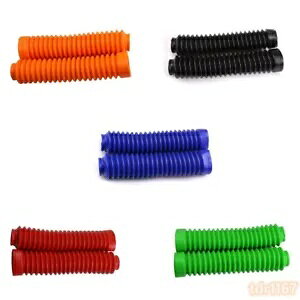 yAsbg_[goCNtgtH[NVbN_XgJo[QC^[QC^[u[co[ Pair Pit Dirt Bike Front Forks Shock Dust Cover Gaiter Gaitors Boots Rubber