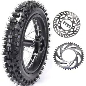 15 ~[g 80/100-12 "փ^C 428 XvPbg_[goCN 110cc 125cc 140cc 15mm 80/100-12" Rear Wheel Tyre Rim 428 Sprocket for Dirt Bike 110cc 125cc 140cc