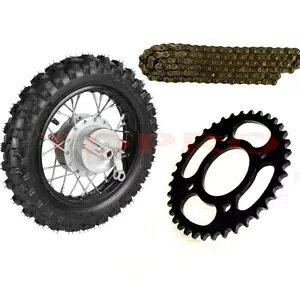 2.50-10 10 "A^CzC[ 37T XvPbg 420 `F[z_ CRF50 _[goCNp 2.50-10 10" Rear Tyre Rim Wheel 37T Sprocket 420 Chain For Honda CRF50 Dirt Bike