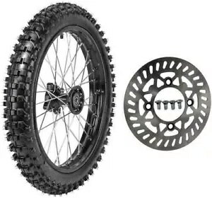 17C` tg zC[ 70/100-17 ^C  + [^[ sbg _[goCN Thumpstar 125cc 150cc 17" Front Wheel 70/100-17 Tyre Rim + Rotor Pit Dirt Bike Thumpstar 125cc 150cc
