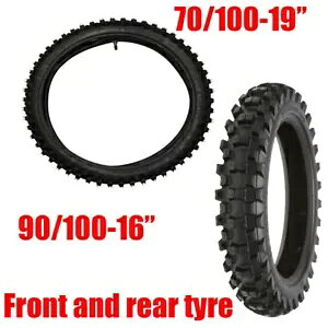 tg 70/100-19 A 90/100-16 ^C`[ugNX XR100 TTR125 CRF150 CR80 Front 70/100-19 Rear 90/100-16 Tyre Tube for Motocross XR100 TTR125 CRF150 CR80