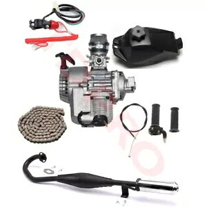 49cc 2 Xg[N vX^[g GW [^[ ~j |Pbg XN[^[ PIT Nbh _[g oCN ATV 49cc 2 stroke Pull Start Engine Motor Mini Pocket Scooter PIT Quad Dirt Bike ATV