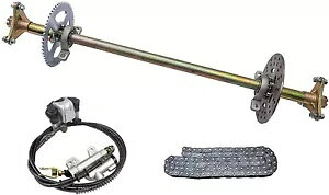 740mm ATV �S�[�J�[�g ���A ���C�u �A�N�X�� �L�b�g �z�C�[�� �n�u T8F �`�F�[�� �X�v���P�b�g �u���[�L �A�Z���u�� 740mm ATV Go Kart Rear Live Axle Kit Wheel Hub T8F Chain Sprocket Brake Assembly