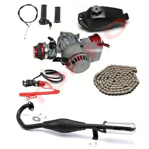 ���[�V���O 50cc 49cc 2 �X�g���[�N �G���W�� ���[�^�[ �~�j �_�[�g �|�P�b�g ATV �N���b�h �o�C�N �`���b�p�[ Racing 50cc 49cc 2 Stroke Engine Motor Mini Dirt Pocket ATV Quad Bike Chopper �y���s�A���i�z